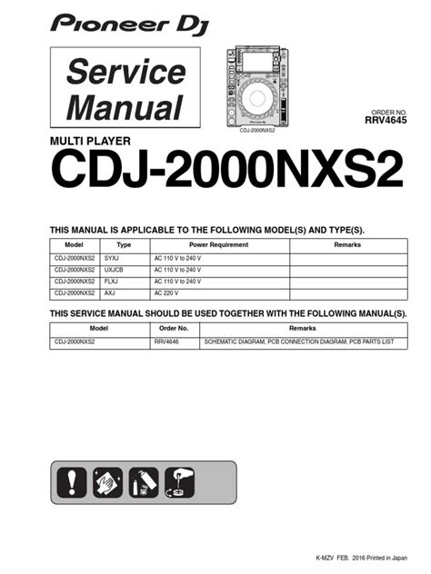 Pioneer 2000NXS2 Manual pdf manual